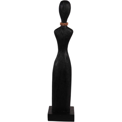 Abstract Female Sculpture Black Small
