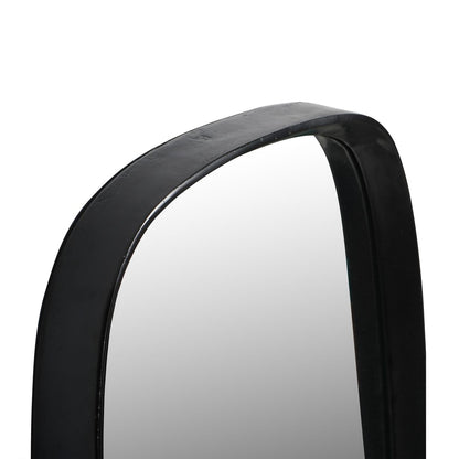 Lloyd Dark Graphite Textured Aluminium Mirror Slim