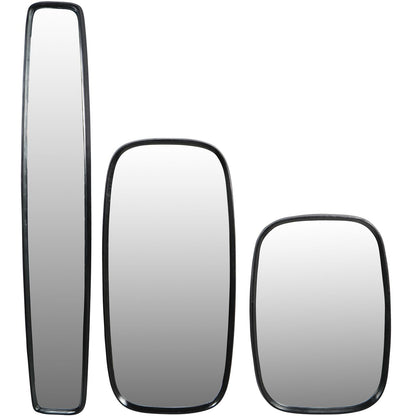 Lloyd Dark Graphite Textured Aluminium Mirror Slim