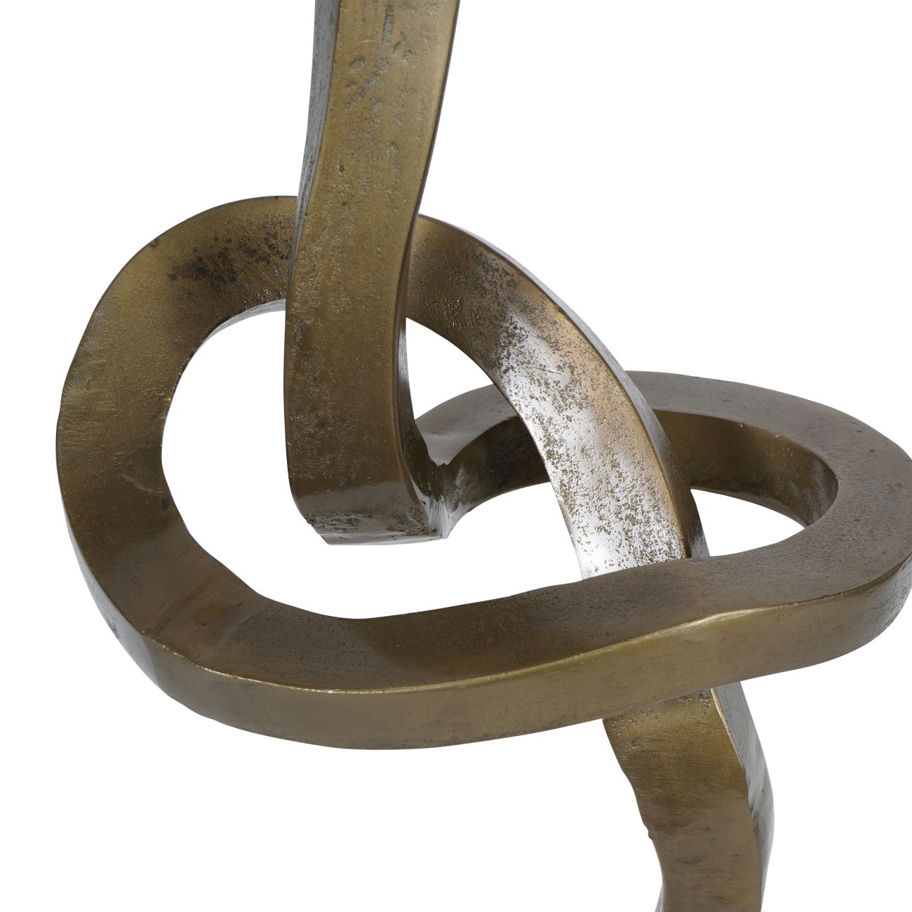 Charlie Textured Brass Aluminium Abstract Sculpture