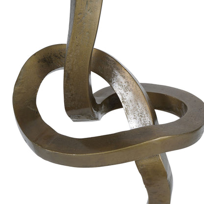Charlie Textured Brass Aluminium Abstract Sculpture