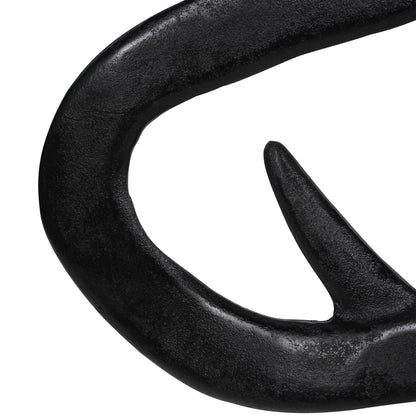 Isla Large Textured Black Aluminium Abstract Sculpture