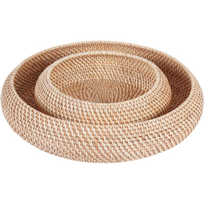 Halong Circular Set of Two Rattan Baskets
