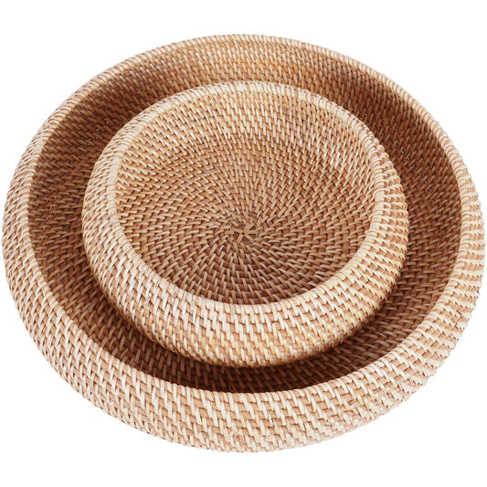 Halong Circular Set of Two Rattan Baskets