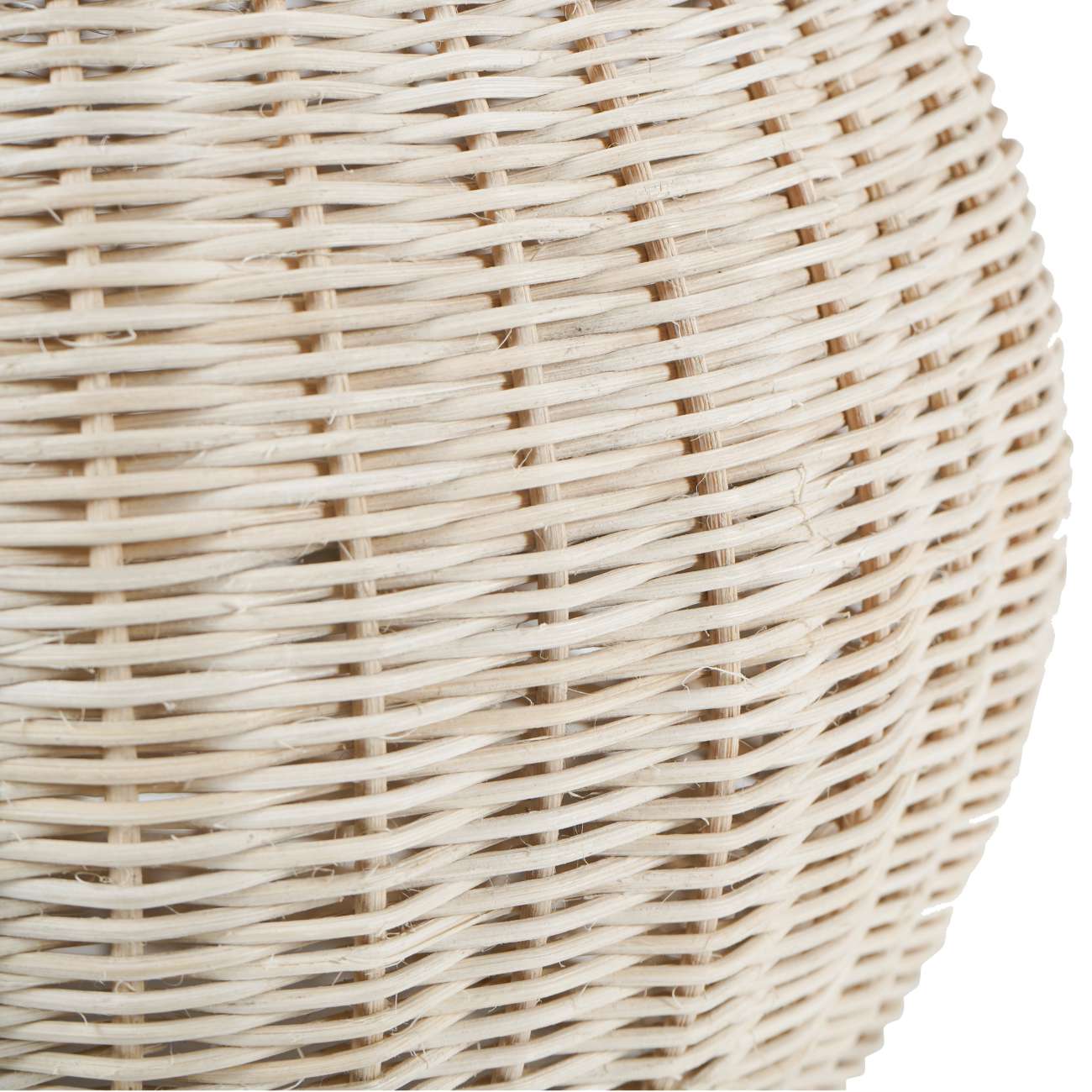 Natural Rattan Lamp with Drum Shade Large