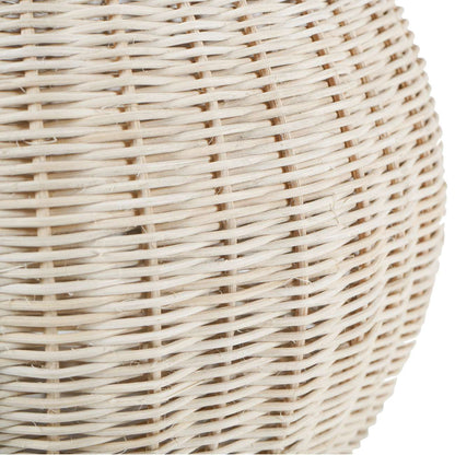 Natural Rattan Lamp with Drum Shade Large