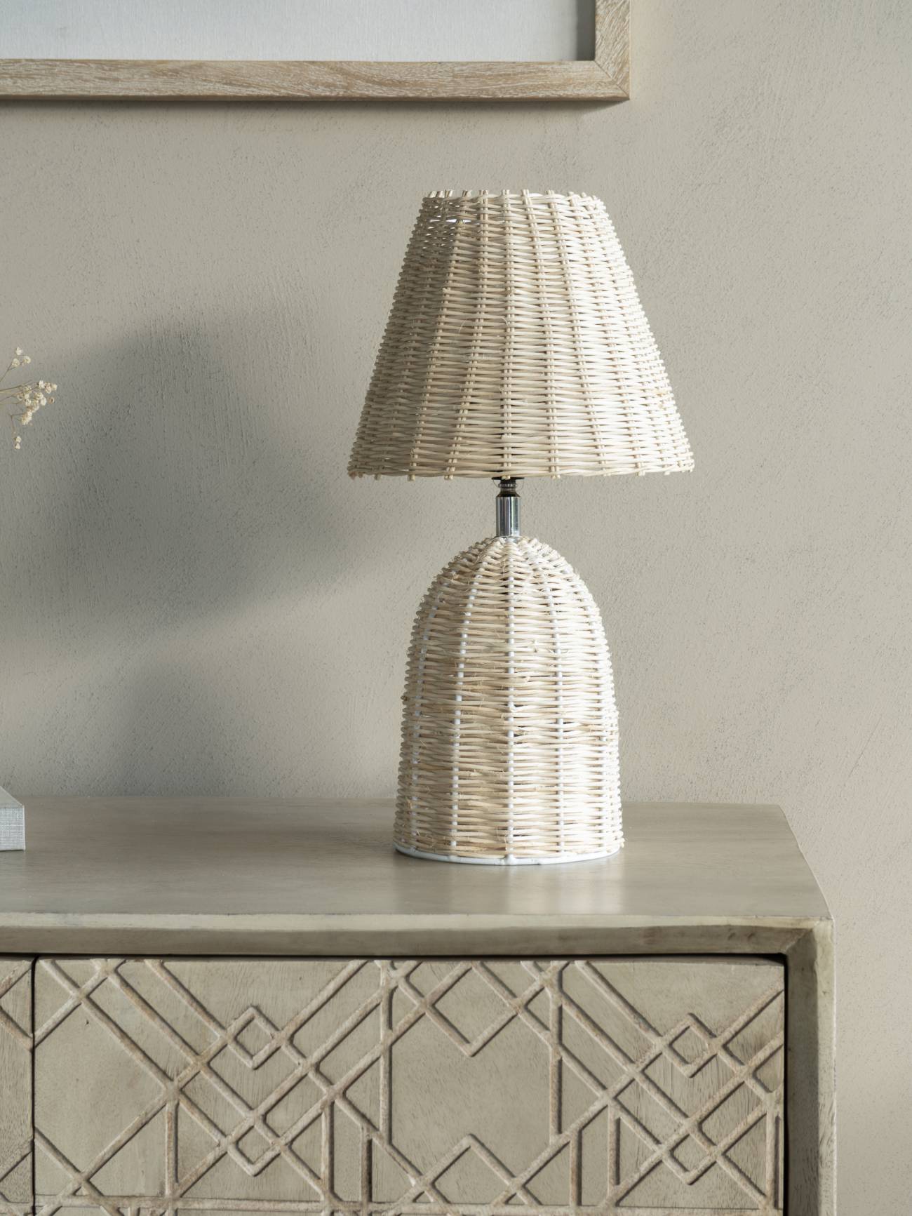 Mini Rattan Lamp Base and Shade