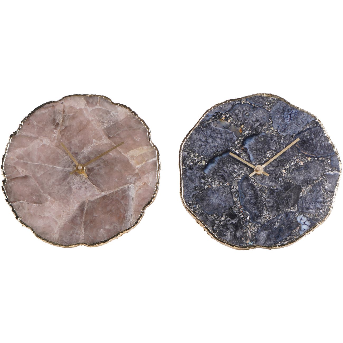 Dusky Agate Mantel Clock 20cm