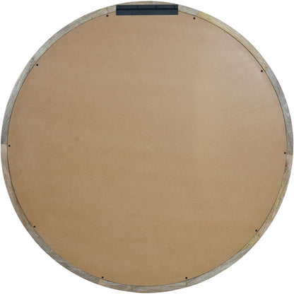 Leon Round Solid Wood Small Mirror 70cm