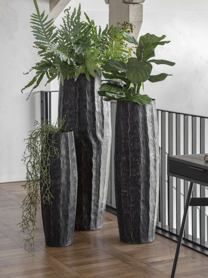 Holland Planters Set of Three Antique Pewter