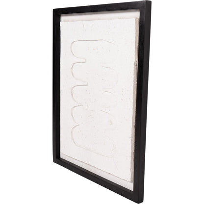 Abstract Papier Mache Framed Wall Art 3 55x70cm