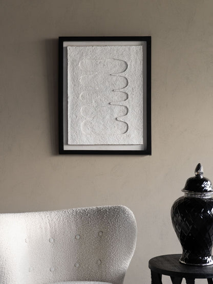 Abstract Papier Mache Framed Wall Art 3 55x70cm