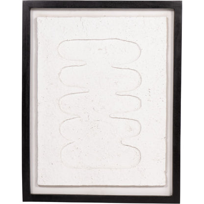 Abstract Papier Mache Framed Wall Art 3 55x70cm