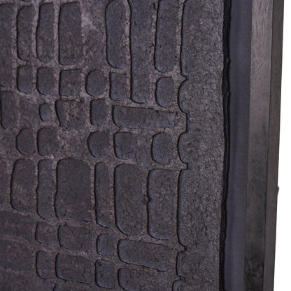 Trenton Large Black Framed Wall Art Papier Mache 1 100x130cm