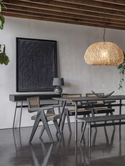 Trenton Large Black Framed Wall Art Papier Mache 1 100x130cm