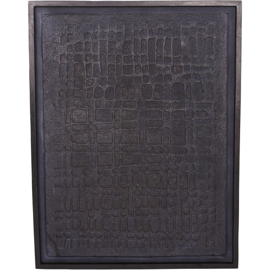 Trenton Large Black Framed Wall Art Papier Mache 1 100x130cm