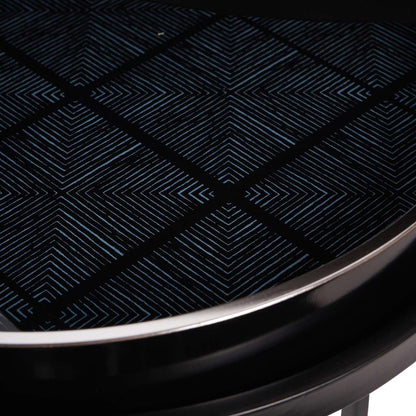 Squares Pattern Set Of 2 Side Tray Tables