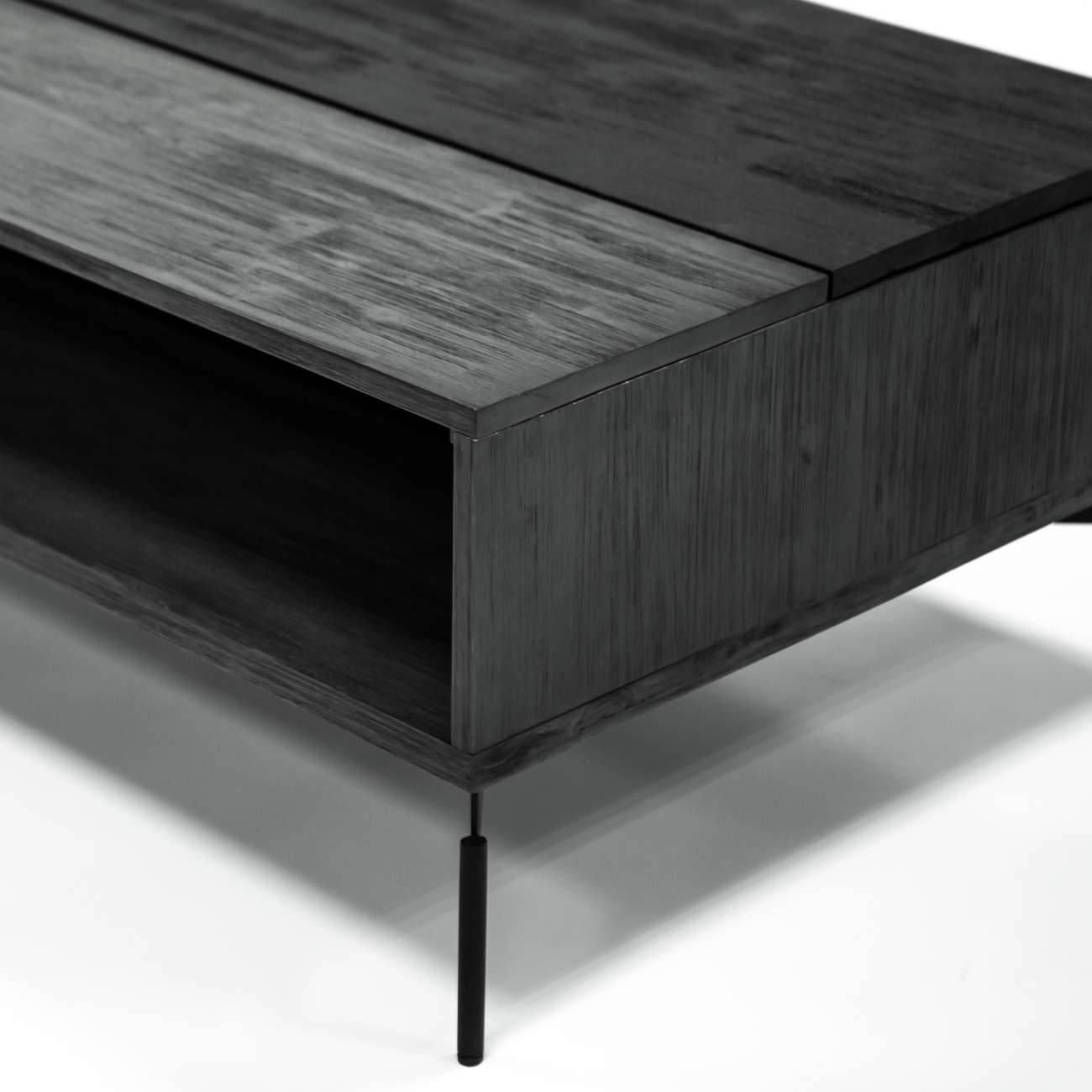Bronks Black Acacia Coffee Table - Pak Tao
