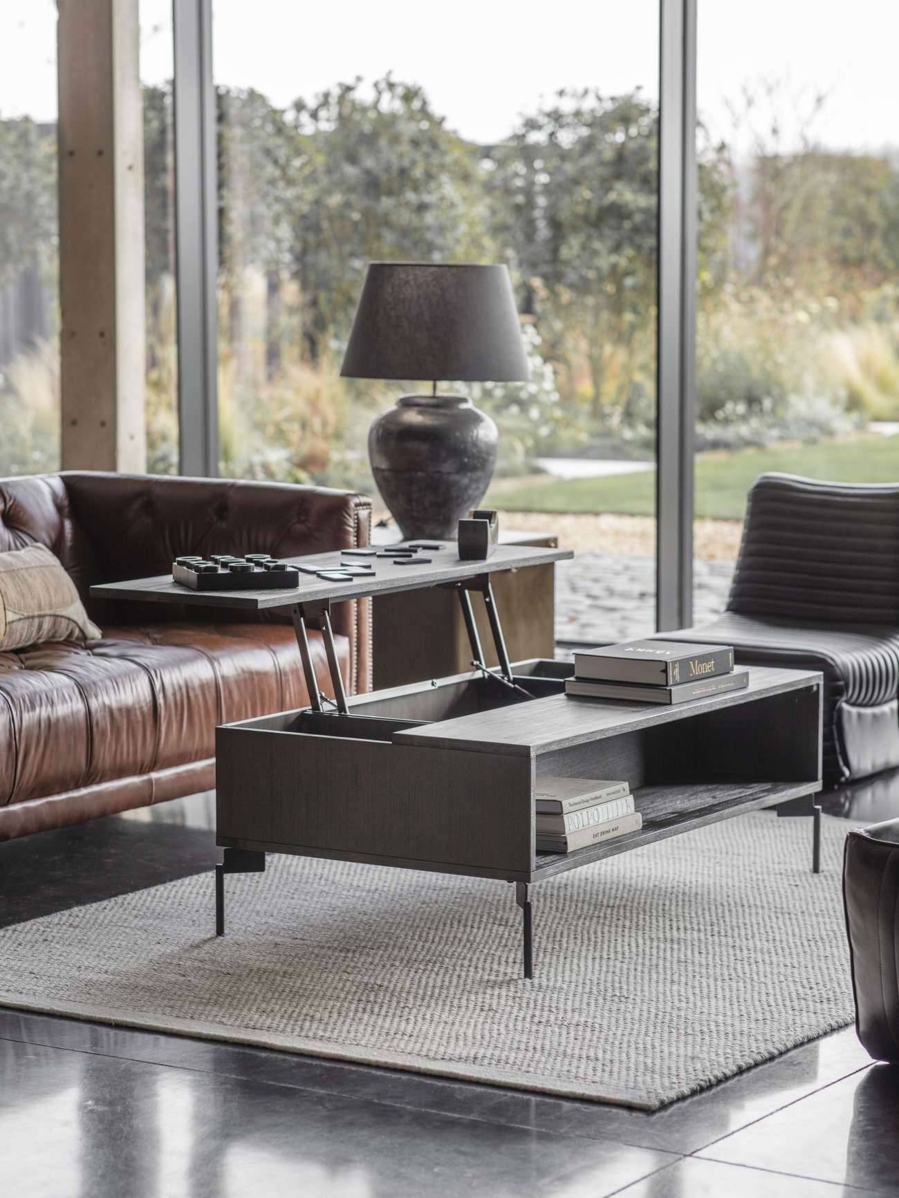 Bronks Black Acacia Coffee Table - Pak Tao