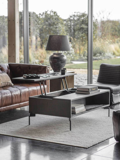 Bronks Black Acacia Coffee Table - Pak Tao