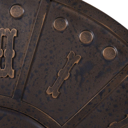 Dempsey Antique Black Metal Outdoor Wall Clock
