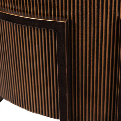 Hunter Corrugated Gold End Table