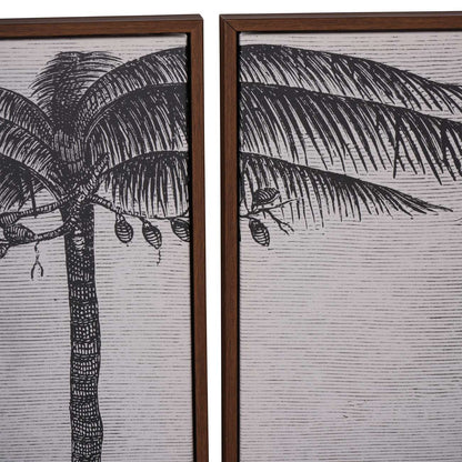 Palm Set of 4 Framed Canvas Wall Art 180x120cm