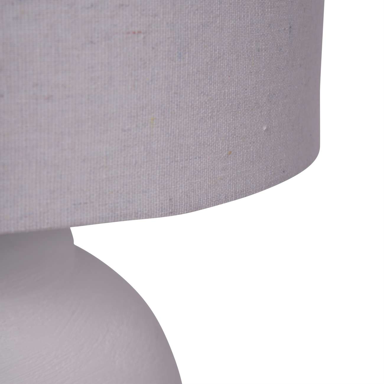 Rhodes White Ceramic Lamp base with White Shade Large E27 LED GLS