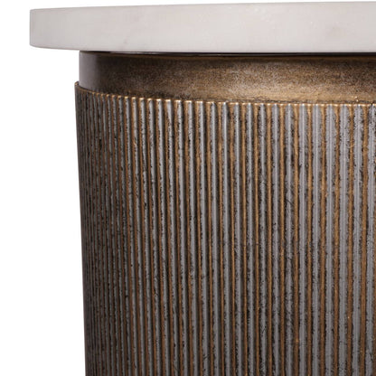 Belvedere Aged Gold Console with Shelf 140X35X80