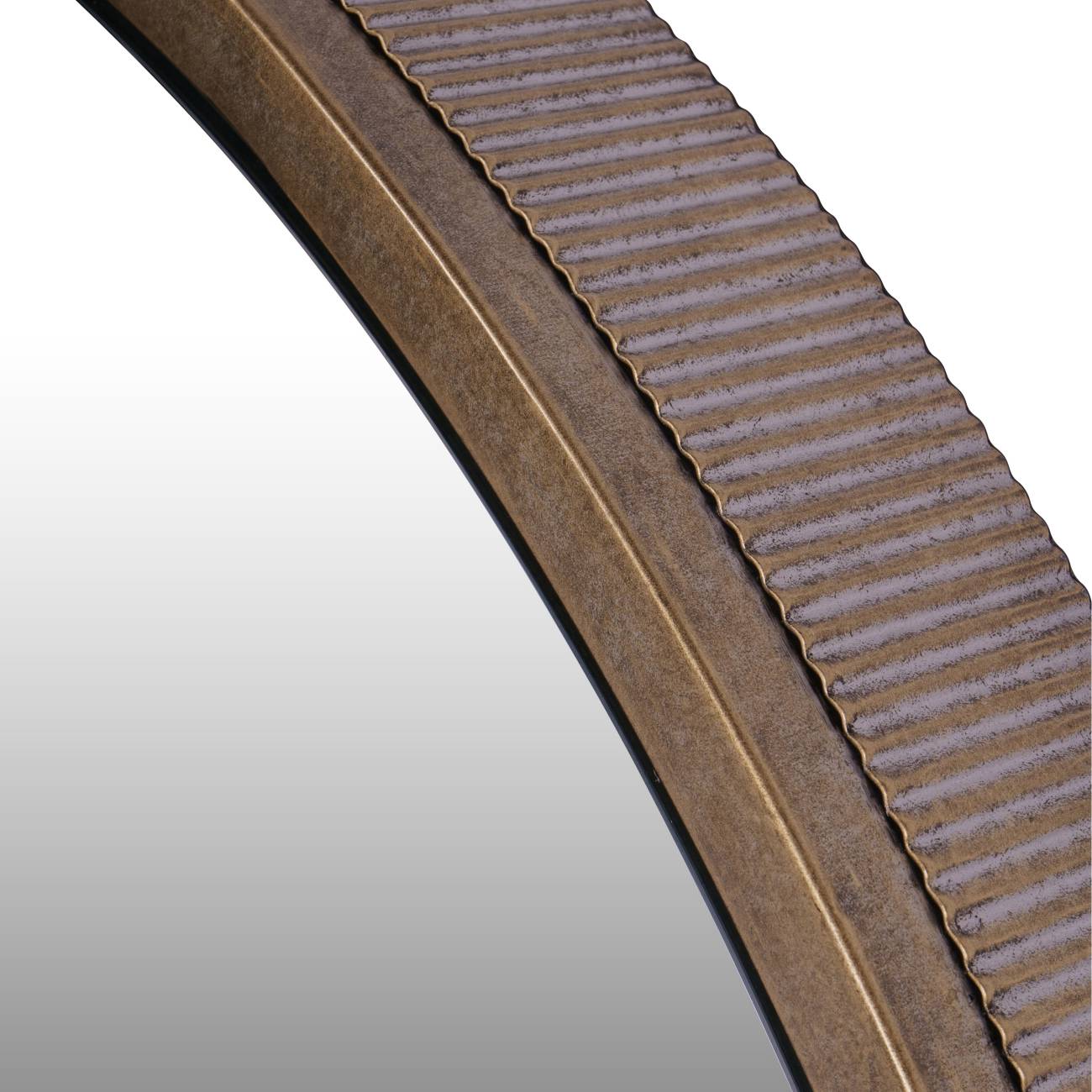 Belvedere Aged Gold Round Mirror 80cm