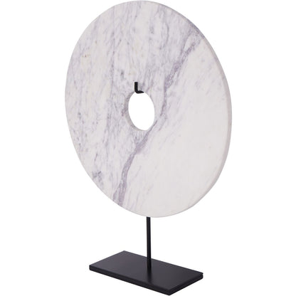 Castello White Marble Disc