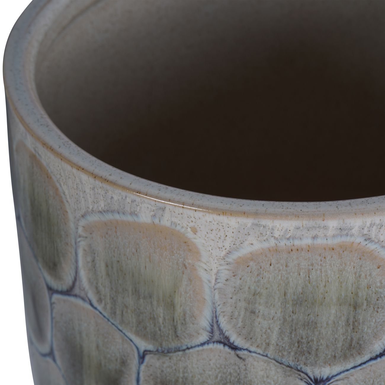 Armadillo Azure Ceramic Planter with Base Small