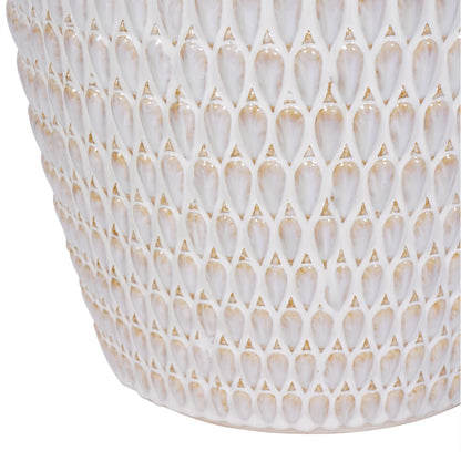 Mediterranean Reactive Glaze Ceramic XL Planter Cream