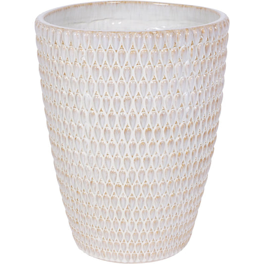 Mediterranean Reactive Glaze Ceramic XL Planter Cream