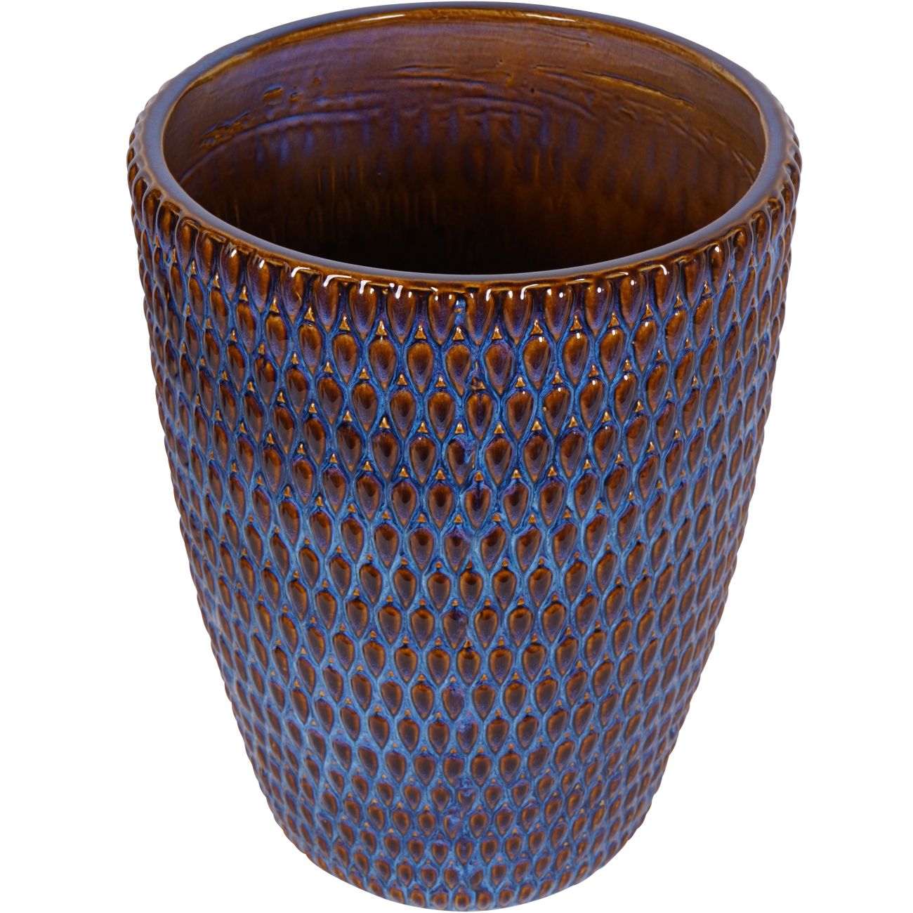Mediterranean Reactive Glaze Ceramic XL Planter Blue