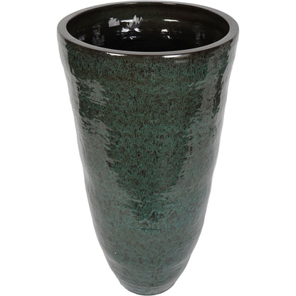 Mederno Reactive Glaze Ceramic XL Tall Planter Green