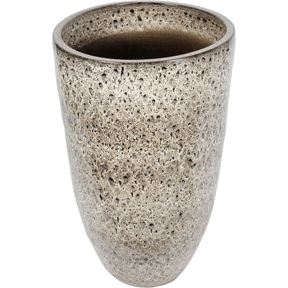 Mederno Reactive Glaze Ceramic Tall Planter Taupe
