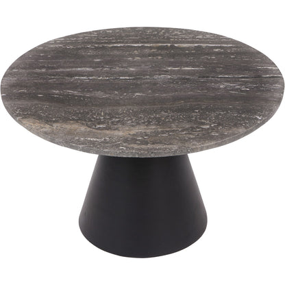 Clifton II Charcoal Black and Dark Travertine Coffee Table Small 60cm