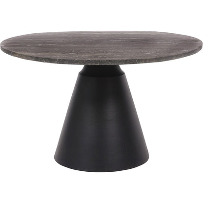 Clifton II Charcoal Black and Dark Travertine Coffee Table Small 60cm