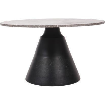Clifton II Charcoal Black and Dark Travertine Coffee Table Large 75cm