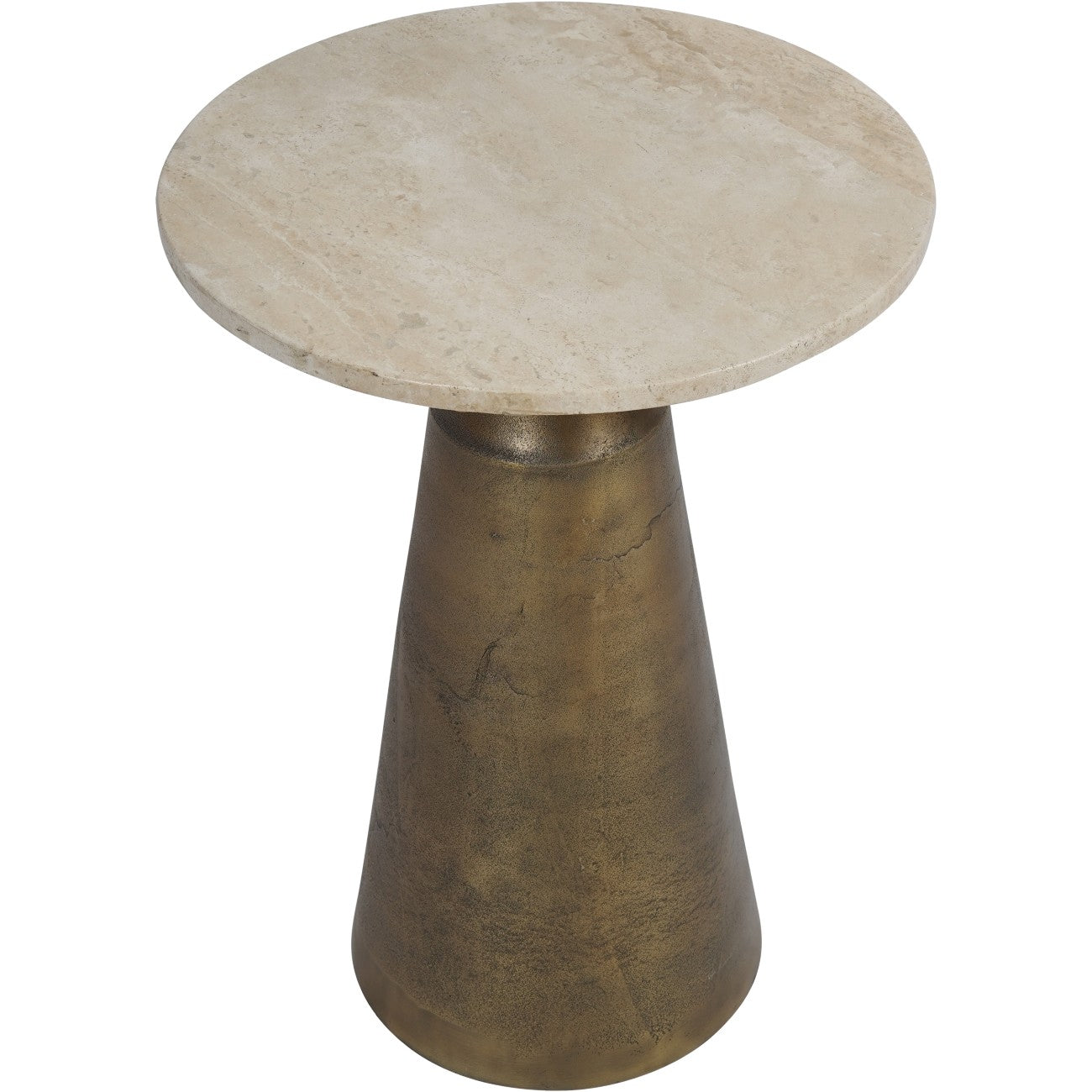 Clifton II Light Travertine Side Table 40cm
