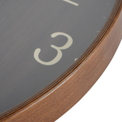 Grain Effect Wall Clock 53cm Brown