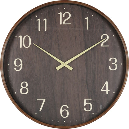 Grain Effect Wall Clock 53cm Brown