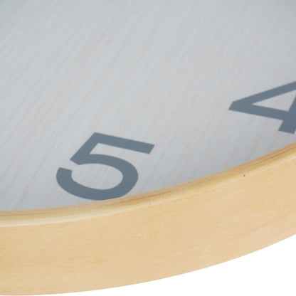 Grain Effect Wall  Clock 53cm Light Natural