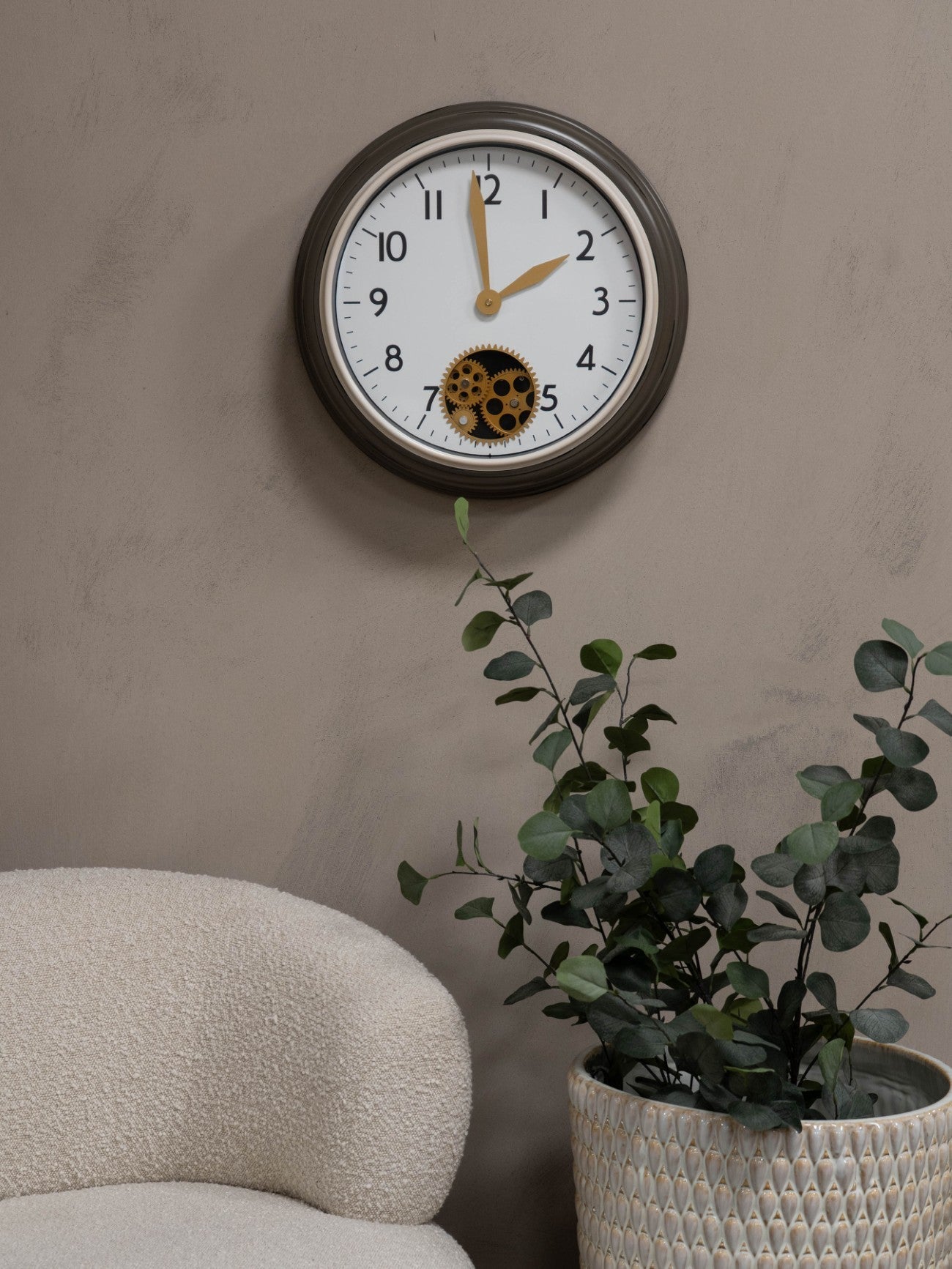 Flow Dial Grey Wall Clock 45cm