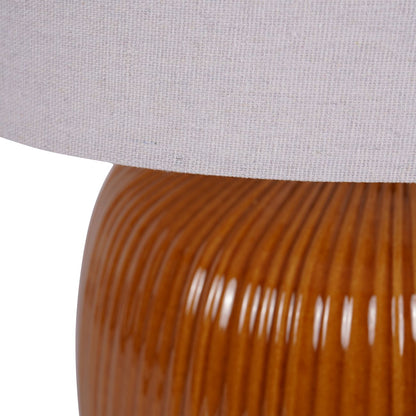 Bruno Ceramic Table Lamp Burnt Ochre