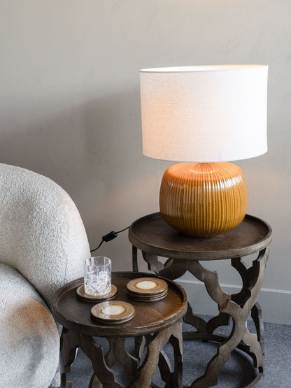 Bruno Ceramic Table Lamp Burnt Ochre