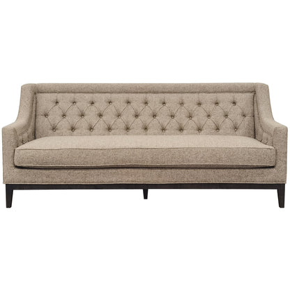 Theodore Buttoned Sofa Dark Taupe