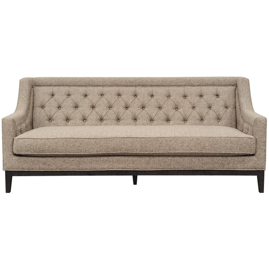 Theodore Buttoned Sofa Dark Taupe