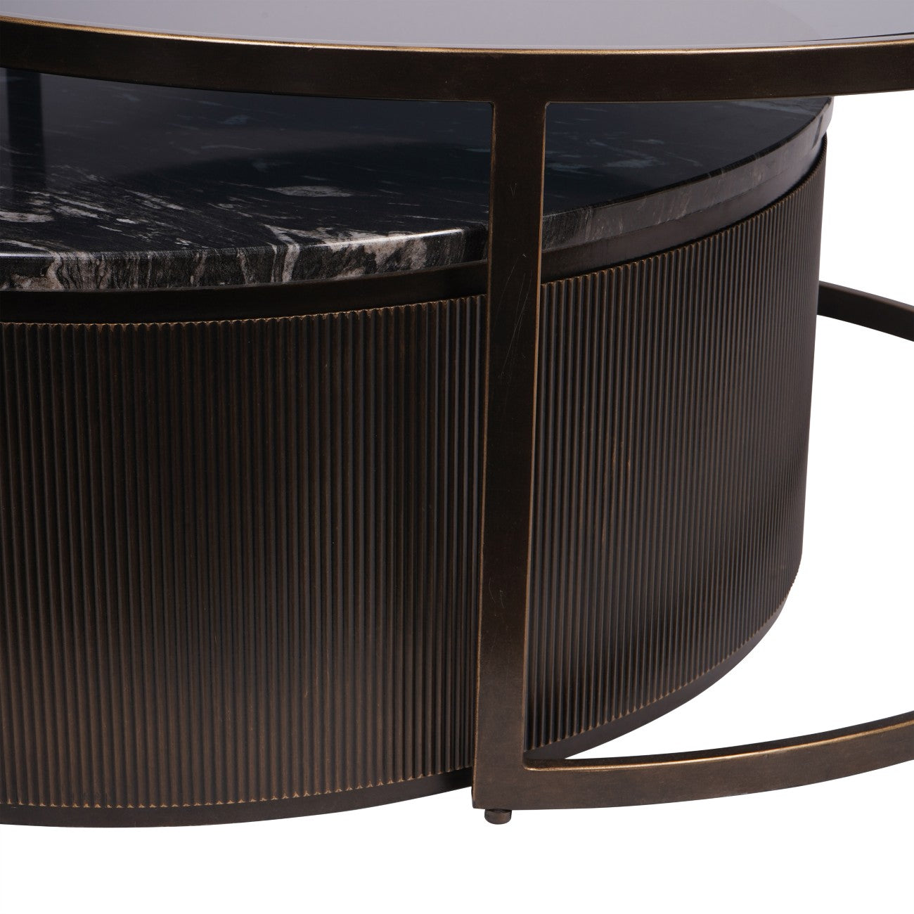 Belvedere Black Set of 2 Nesting Coffee Tables